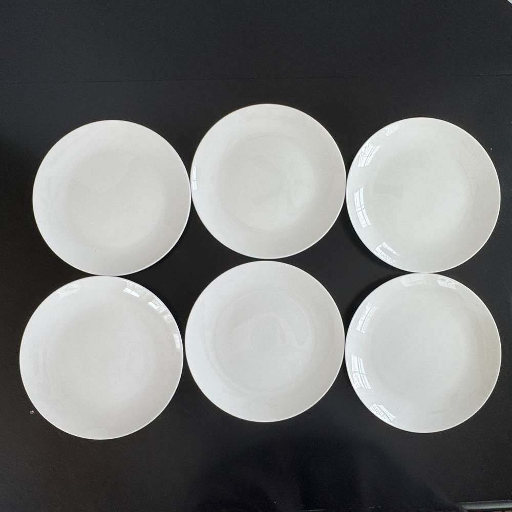 6X Maxwell & Williams Cashmere Round Collection White Coupe Side Plates 7.5"